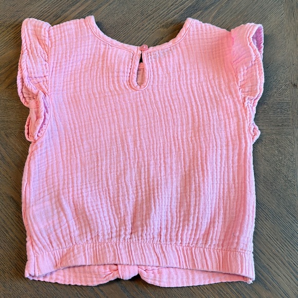 3/$15~ Wonder Nation girls set 3T pink top and navy flower print capri pants - Picture 4 of 7